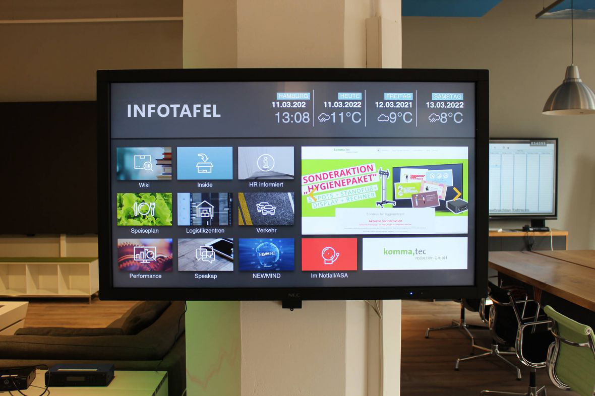 Digitale Infotafel: Alle Infos zentral steuern und in Echtzeit anzeigen