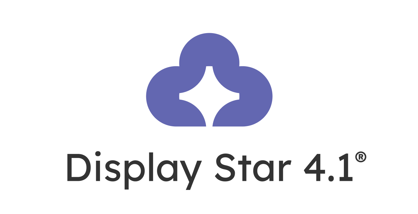 DS41 Logo vertikal farbig auf weiss registered Digital Signage Software Display Star