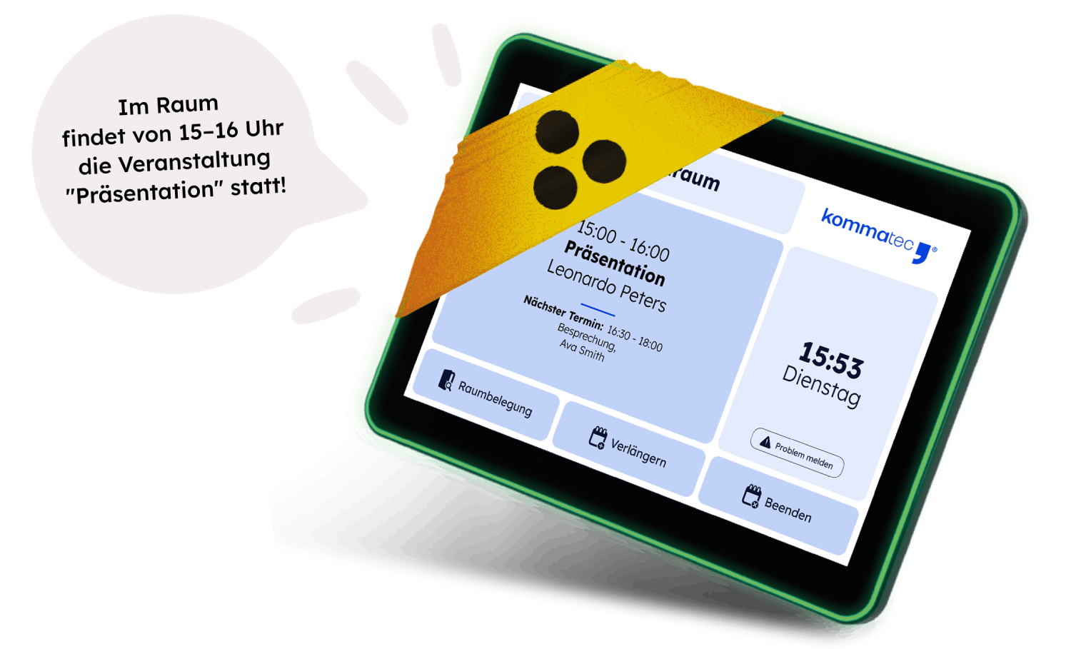 Digitale Türschilder - Grafik Text-To-Speech Türschild