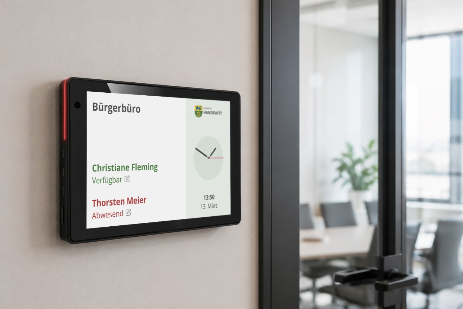 Unsere Digitalen Türschilder für die Gemeinde Handewitt
