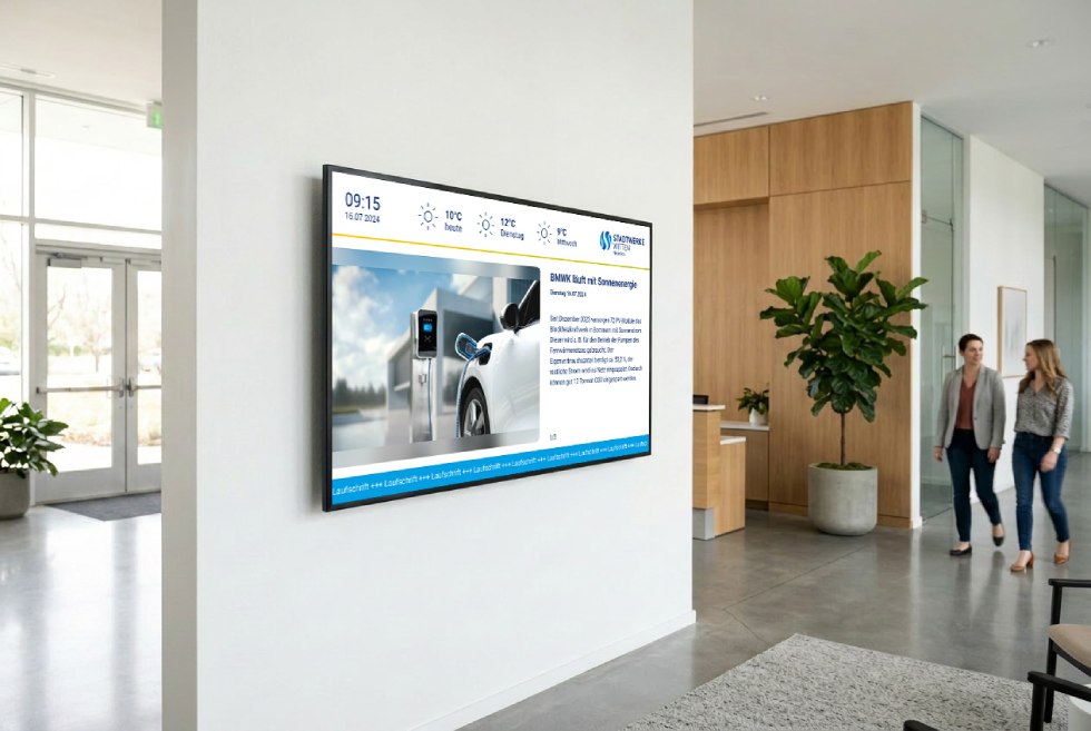 Digital Signage Content - Lobby-Monitore Infodisplay