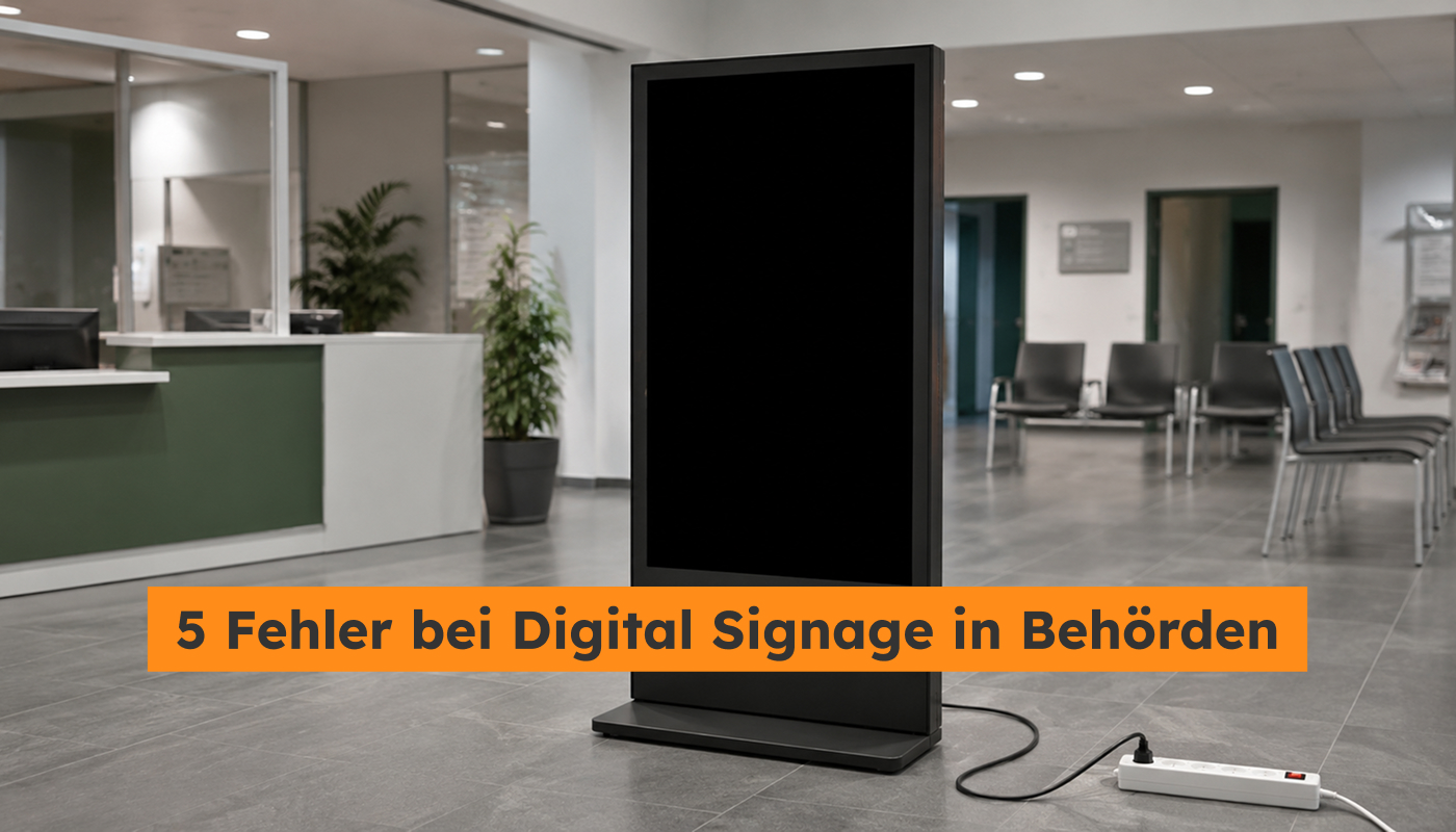 Eine ausgeschaltete Stele, angeschlossen an eine Steckdosenleiste